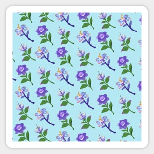 Sumeru Flowers Print (Blue) Sticker